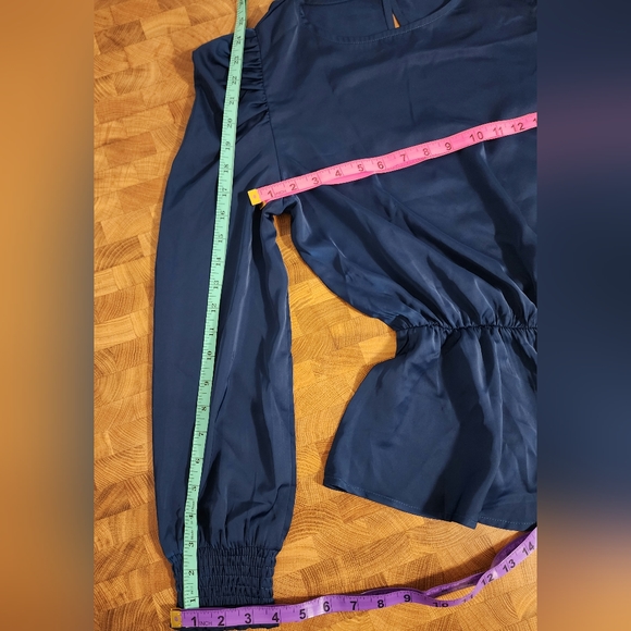 Peacock blouse by pretty garden size small, long sleeve - Picture 11 of 16